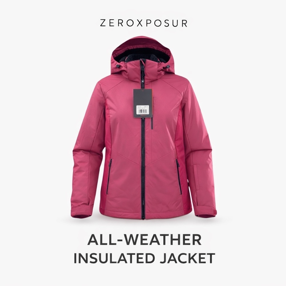 NWT Zeroxposur All-Weather Insulated Jacket Pink Dusty Rose Sherpa Lined Size S